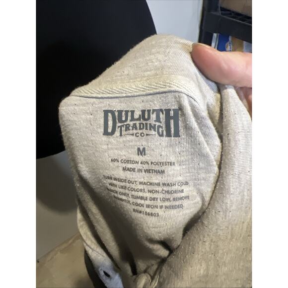 Duluth Trading Company Moss Green Long Sleeve Polo Camp Shirt Medium Women’s - Picture 6 of 6